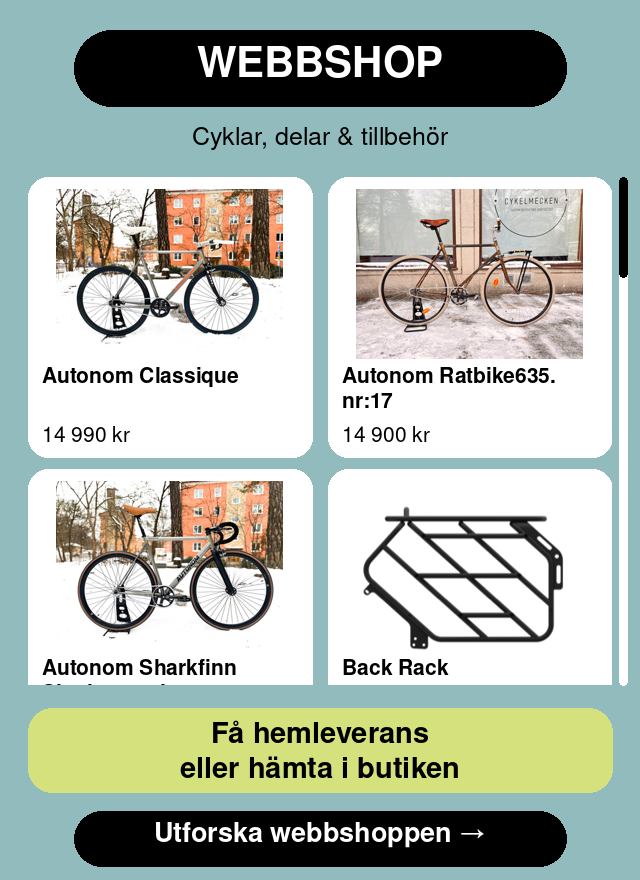 Cykelmeckens produkter – få hemleverans eller hämta i butiken